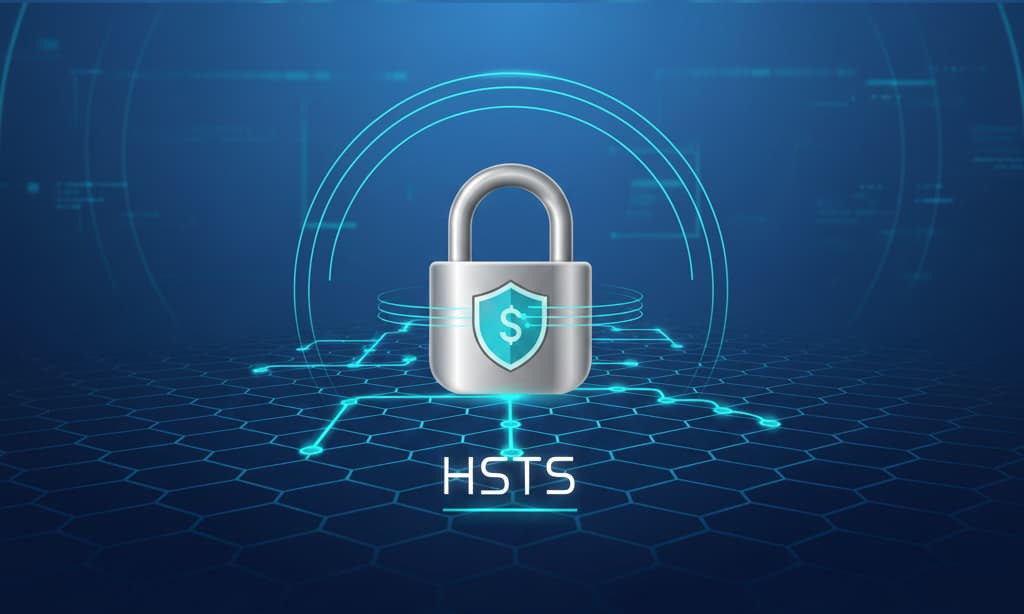 Cover image - a stylized padlock centered over a digital network, symbolizing HTTPS